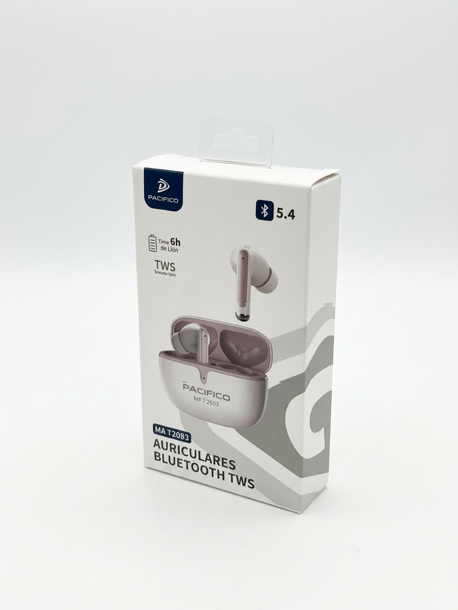 Căști Wireless In-Ear Pacifico NP-T2083, TWS, Bluetooth 5.4, Autonomie 6h, Negru