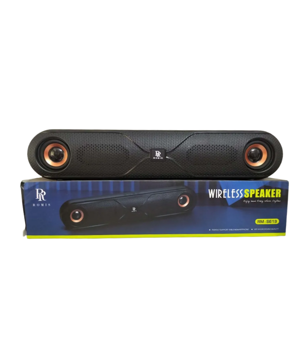 Boxă Portabilă Wireless ROMIS RM-S619, Bluetooth 5.0, 5W, Baterie 1200mAh, Radio FM, Micro SD, Negru