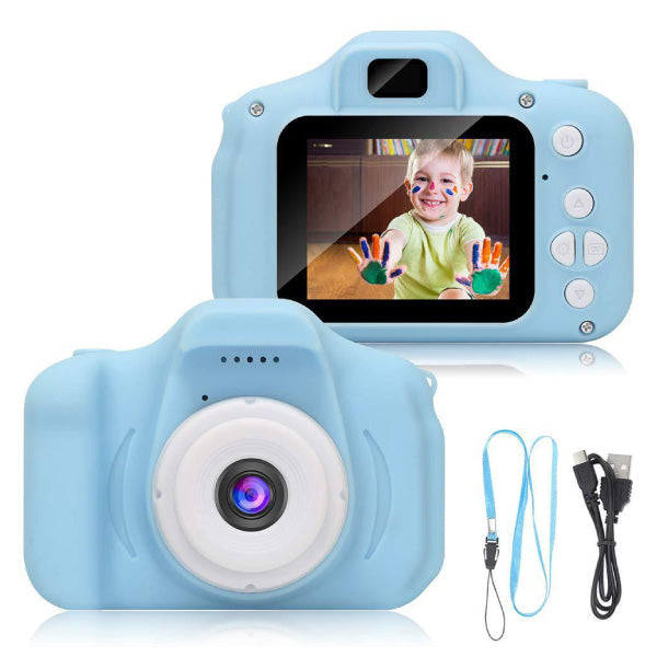Cameră Foto Digitală pentru Copii Baihuo MY-7217, Ecran 2.0", Senzor 12MP, Jocuri Incluse, Suport Card TF, Roz