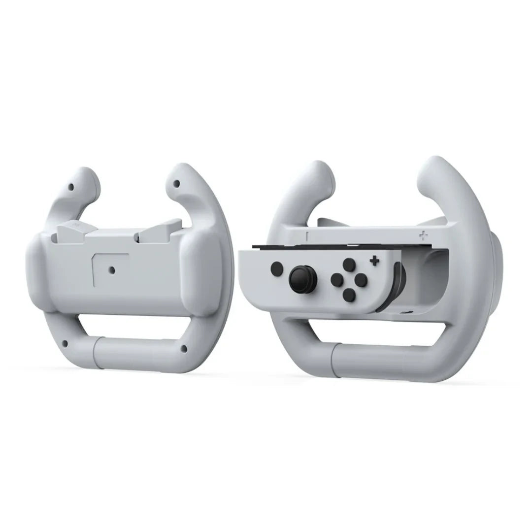 Set 2 Volane DOBE Controller Racing Wheel compatibile cu Nintendo Switch / Switch OLED, Alb