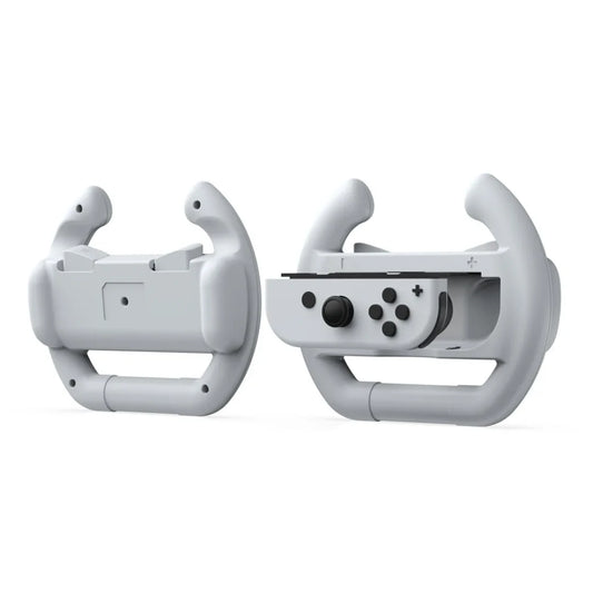 Set 2 Volane DOBE Controller Racing Wheel compatibile cu Nintendo Switch / Switch OLED, Alb
