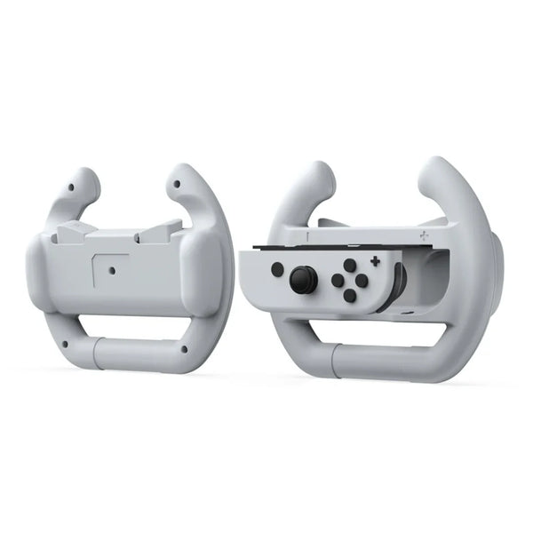 Set 2 Volane DOBE Controller Racing Wheel compatibile cu Nintendo Switch / Switch OLED, Alb