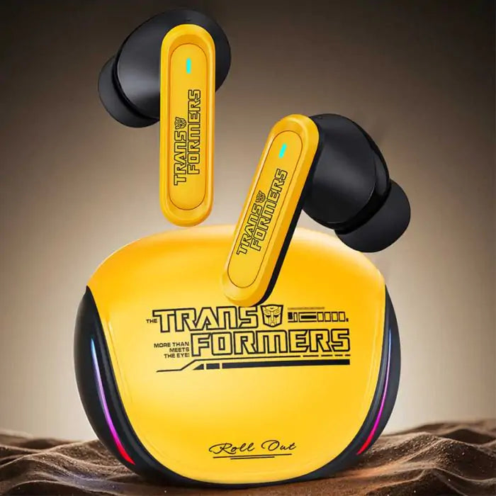 Căști Wireless In-Ear Transformers TF-T10 Pro, Licență Oficială Hasbro, TWS, Low Latency, Bumblebee Edition, Galben/Negru