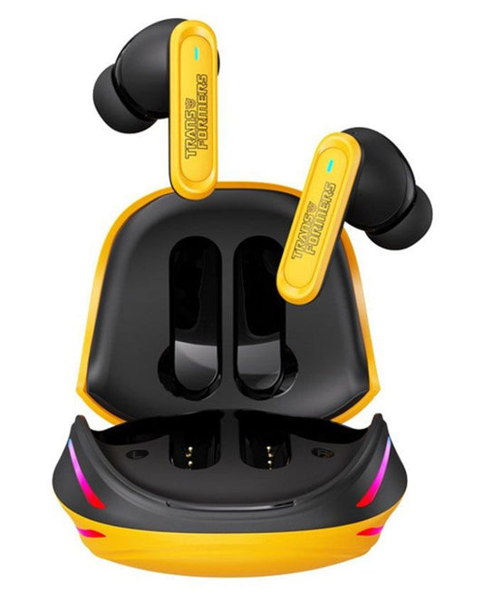 Căști Wireless In-Ear Transformers TF-T10 Pro, Licență Oficială Hasbro, TWS, Low Latency, Bumblebee Edition, Galben/Negru