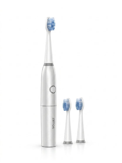 Periuță de Dinți Electrică Sonica YOURZ R-0553, 12.000 Vibrații, Timer Inteligent, IPX6, 2 Capete Incluse, Argintiu