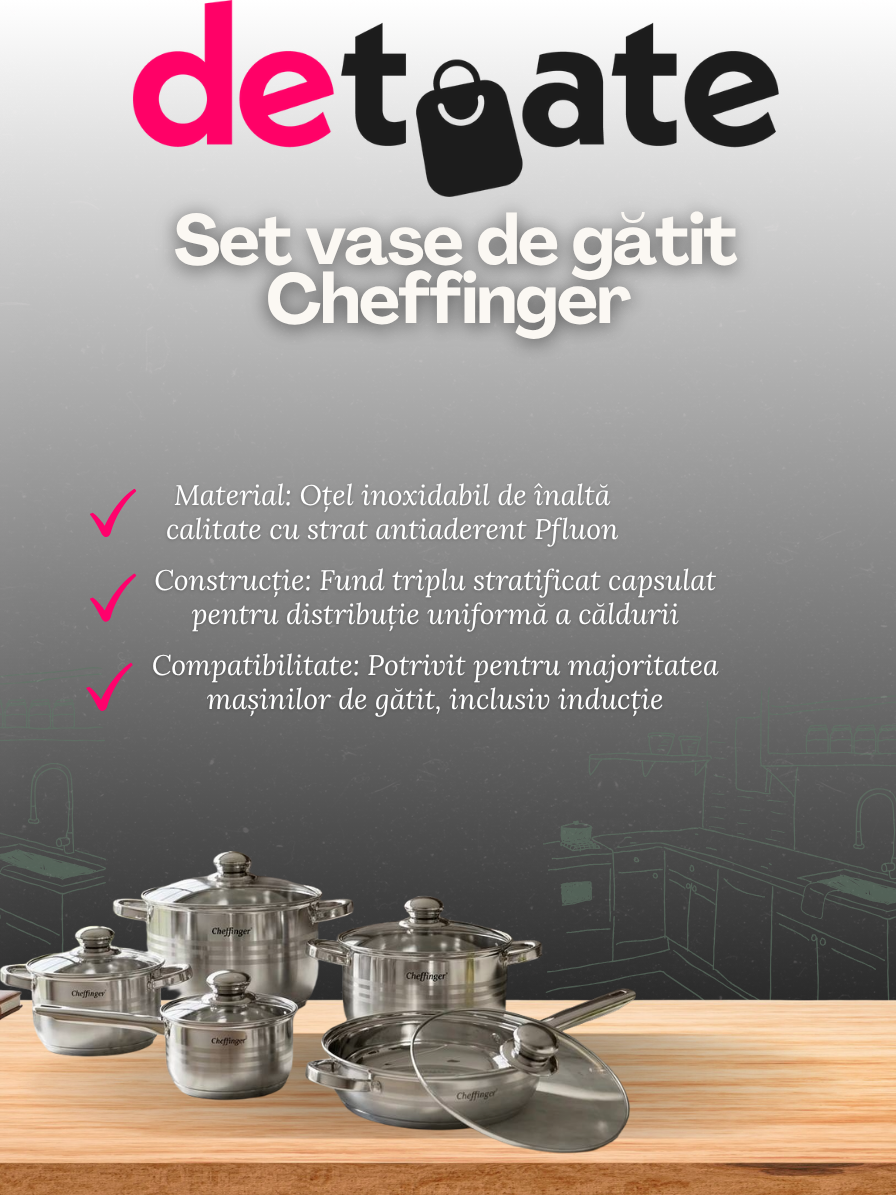 Set Vase de Gătit Cheffinger 12 Piese