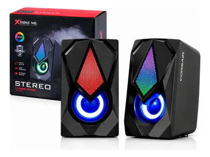 Boxe Gaming 2.0 Xtrike Me SK-402, Stereo, Iluminare RGB