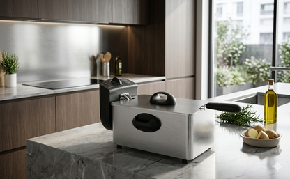 Modern kitchen with a toaster on the counter