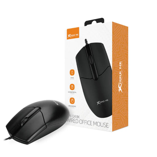 Mouse Office cu Fir Xtrike Me GM-115, Senzor Optic 1200 DPI, Design Simetric, Negru