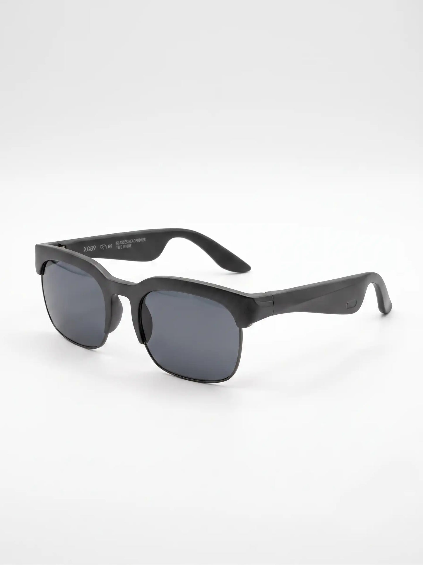 Ochelari Smart cu Căști Wireless XG89, Audio Bluetooth integrat, Lamele Interschimbabile, Încărcare Type-C, Negru