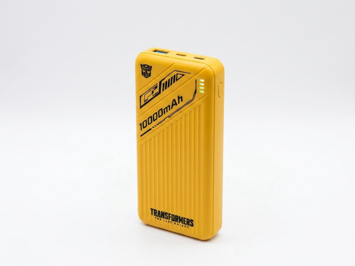 Baterie Externă Transformers TF-D27AM, Licență Oficială Hasbro, 10000 mAh, Încărcare Rapidă QC 22.5W, Bumblebee Edition