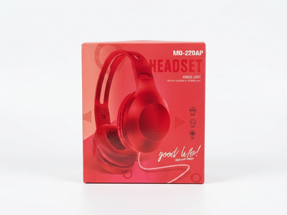 Căști Audio On-Ear COOL MD-220AP, Difuzoare 40mm, Microfon pe fir, Jack 3.5mm
