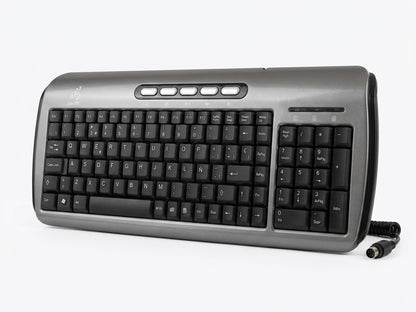 Tastatură Multimedia Pacific FC-8520K, Membrană, Interfață USB, Taste Rapide, Layout ES, Negru/Argintiu