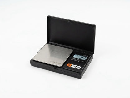 Cântar Digital de Precizie Pacifico NP-BA1902, Capacitate 500g, Rezoluție 0.05g, Capac pliabil, Negru