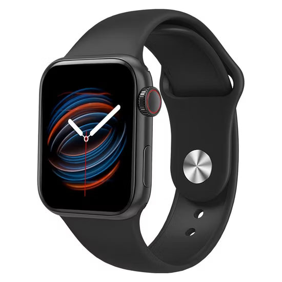 Smartwatch LAXASFIT X90, Carcasă aspect Titan, Încărcare Wireless, Monitorizare Sănătate, Albastru