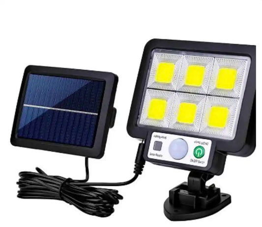 Lampă Solară de Perete Raptor R-0482, Design Split (Panou Separat), 15W, Senzor de Mișcare și Lumină, Exterior