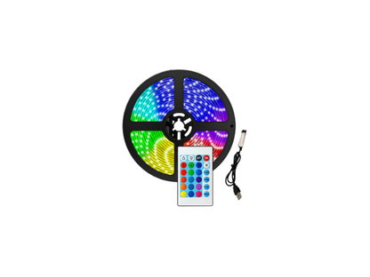 Bandă LED RGB Xtrike Me HT-6053 N3, Telecomandă inclusă, Alimentare USB, Rezistentă la apă