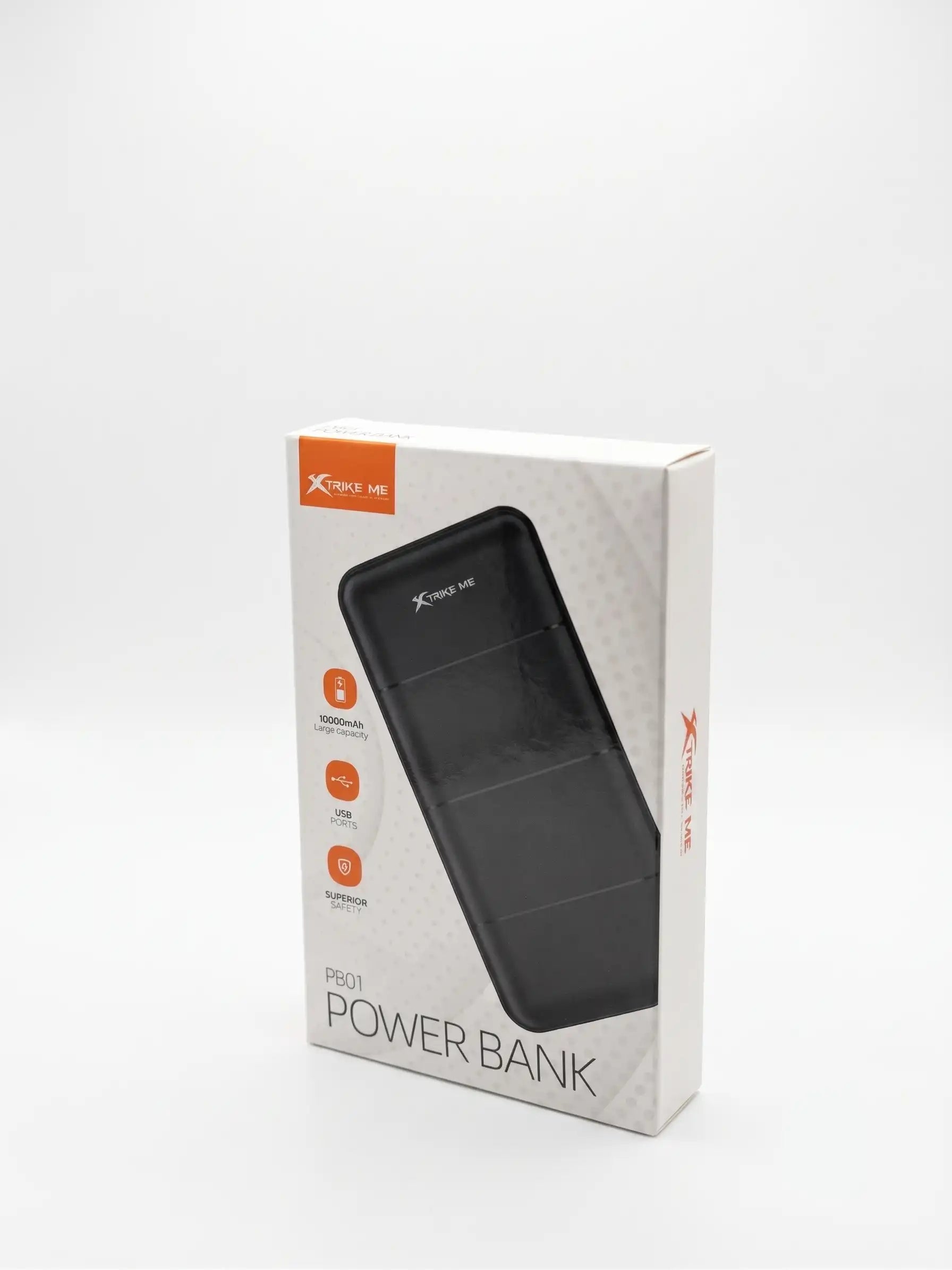 Boxed power bank with X-DRIVE branding on a white background