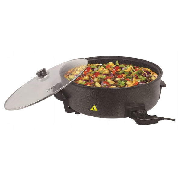 Tigaie electrica Royalty Line XXL, 42cm, 1500W, neaderenta, cu capac
