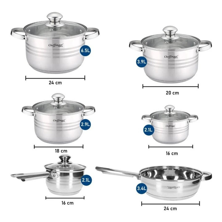 Set Vase de Gătit Cheffinger 12 Piese