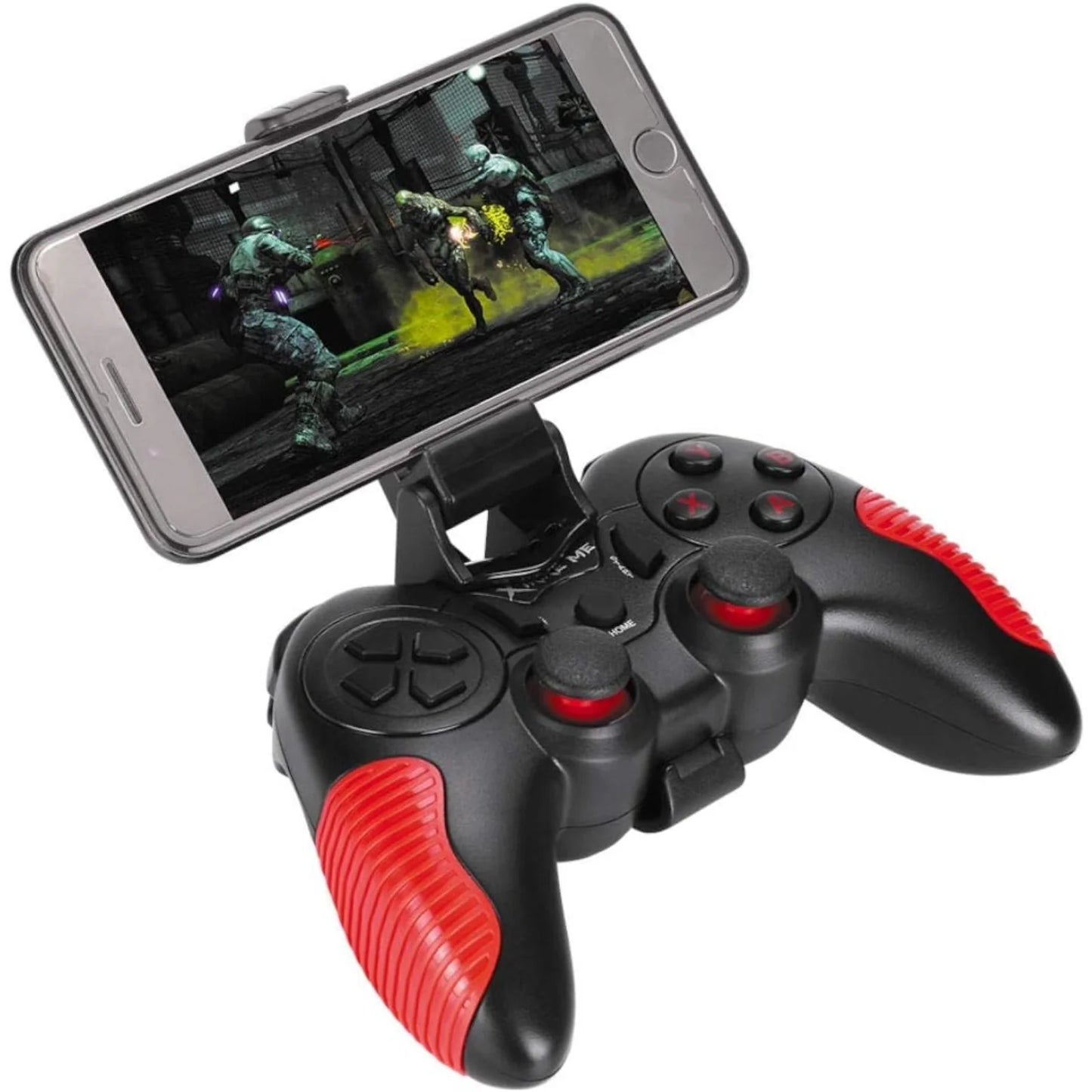 Controller Wireless Xtrike Me GP-45, Multiplatformă (PC, Android), Suport Telefon Inclus, Negru/Roșu